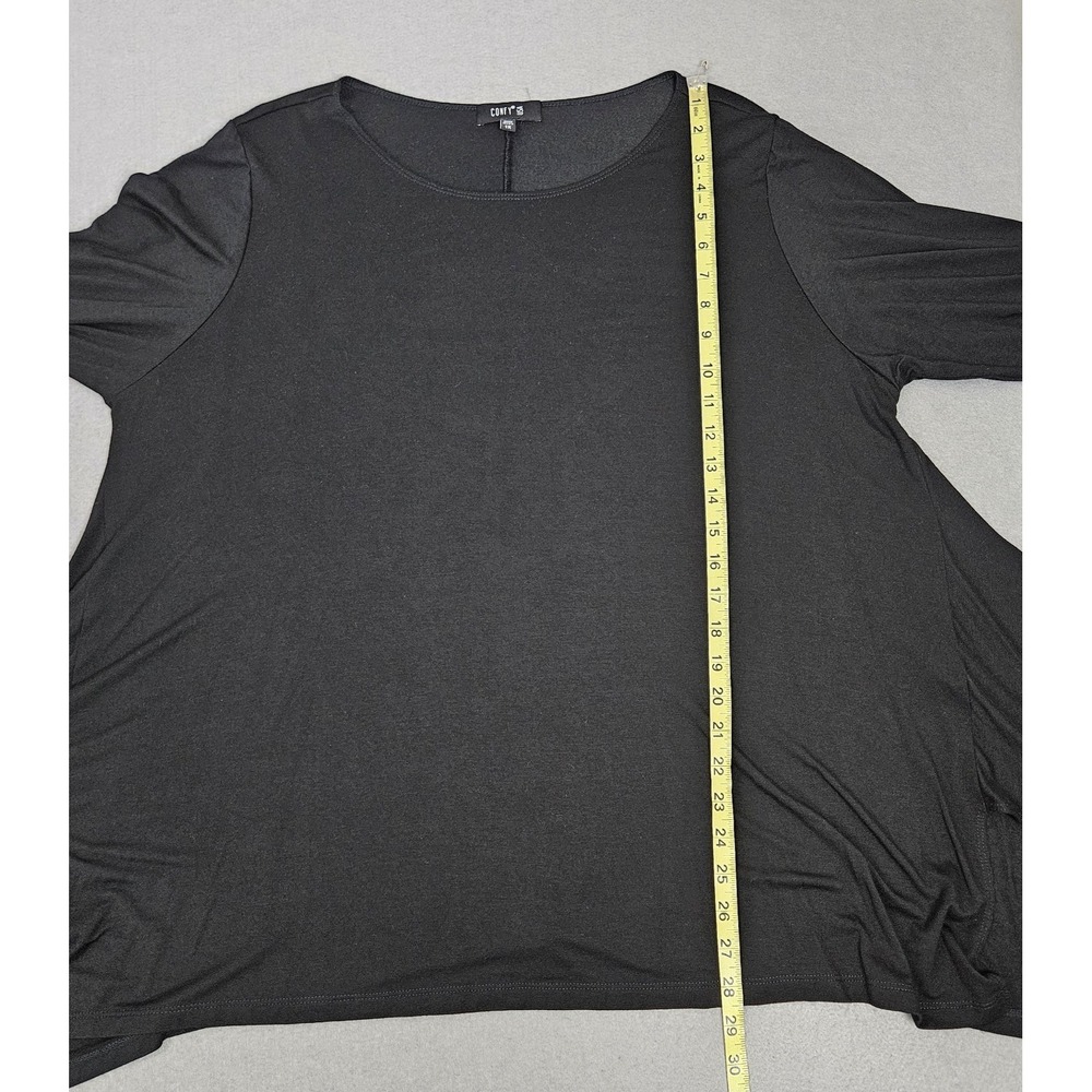 Comfy USA Black Jersey Knit Tunic Top Sz 1X - Picture 3 of 6